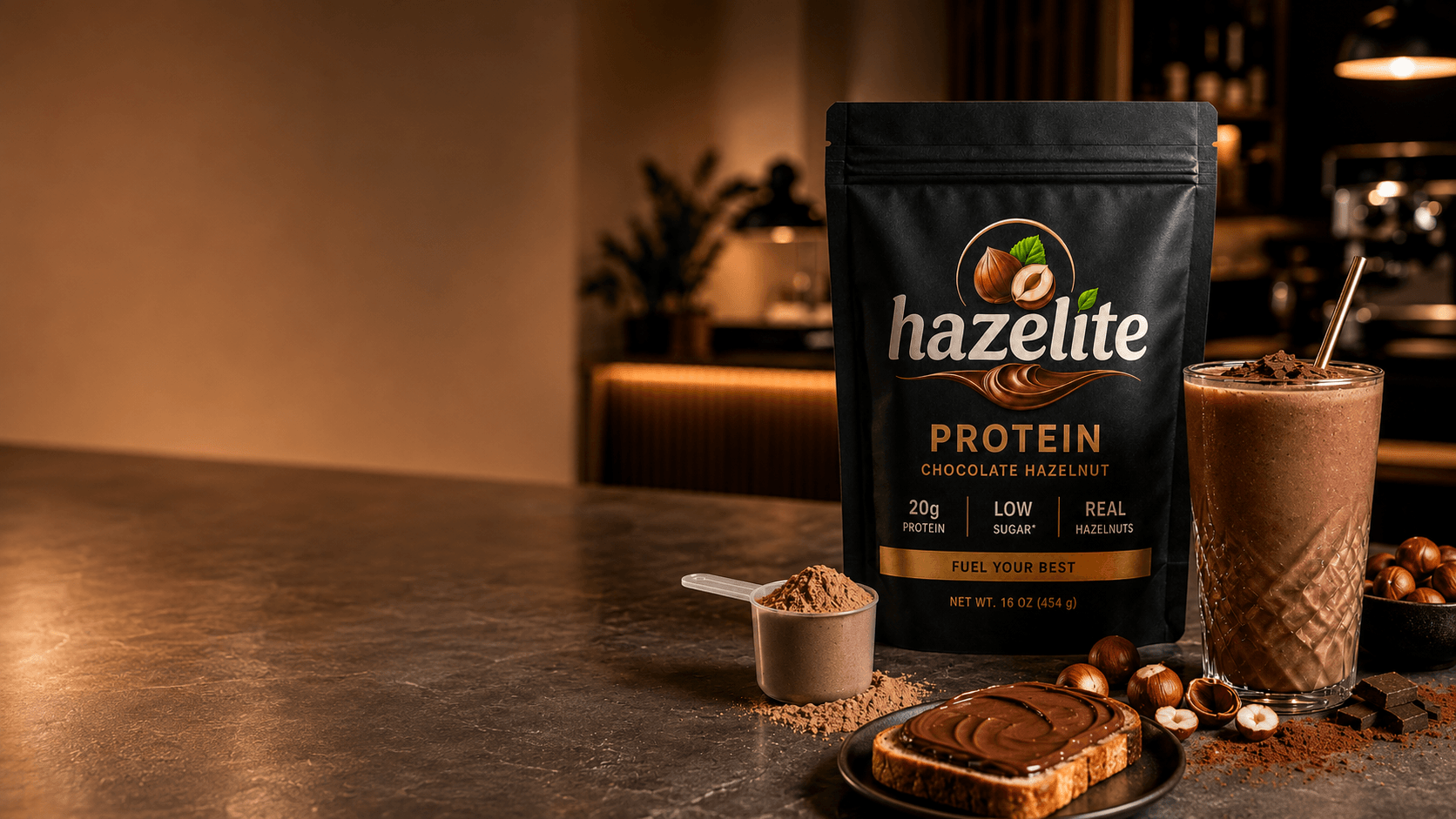 Hazelite, dark studio